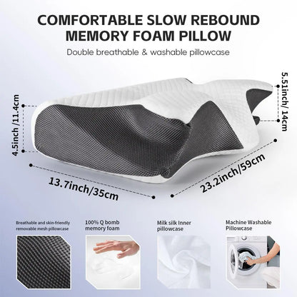 Memory foam soft neck pillow, 1 piece, comfortable neck support pillow