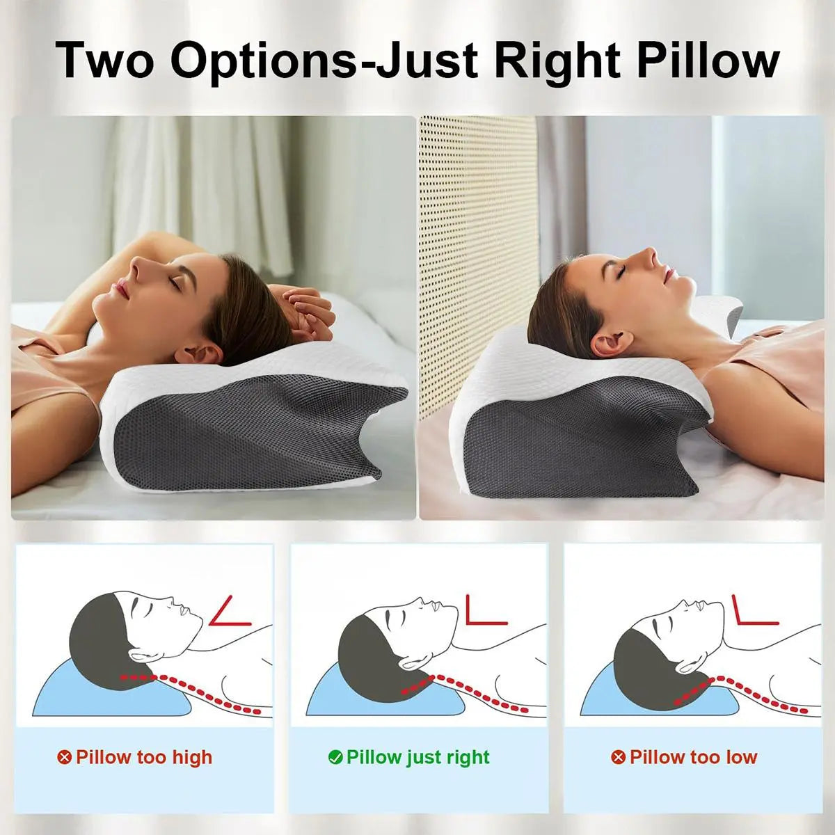 Memory foam soft neck pillow, 1 piece, comfortable neck support pillow