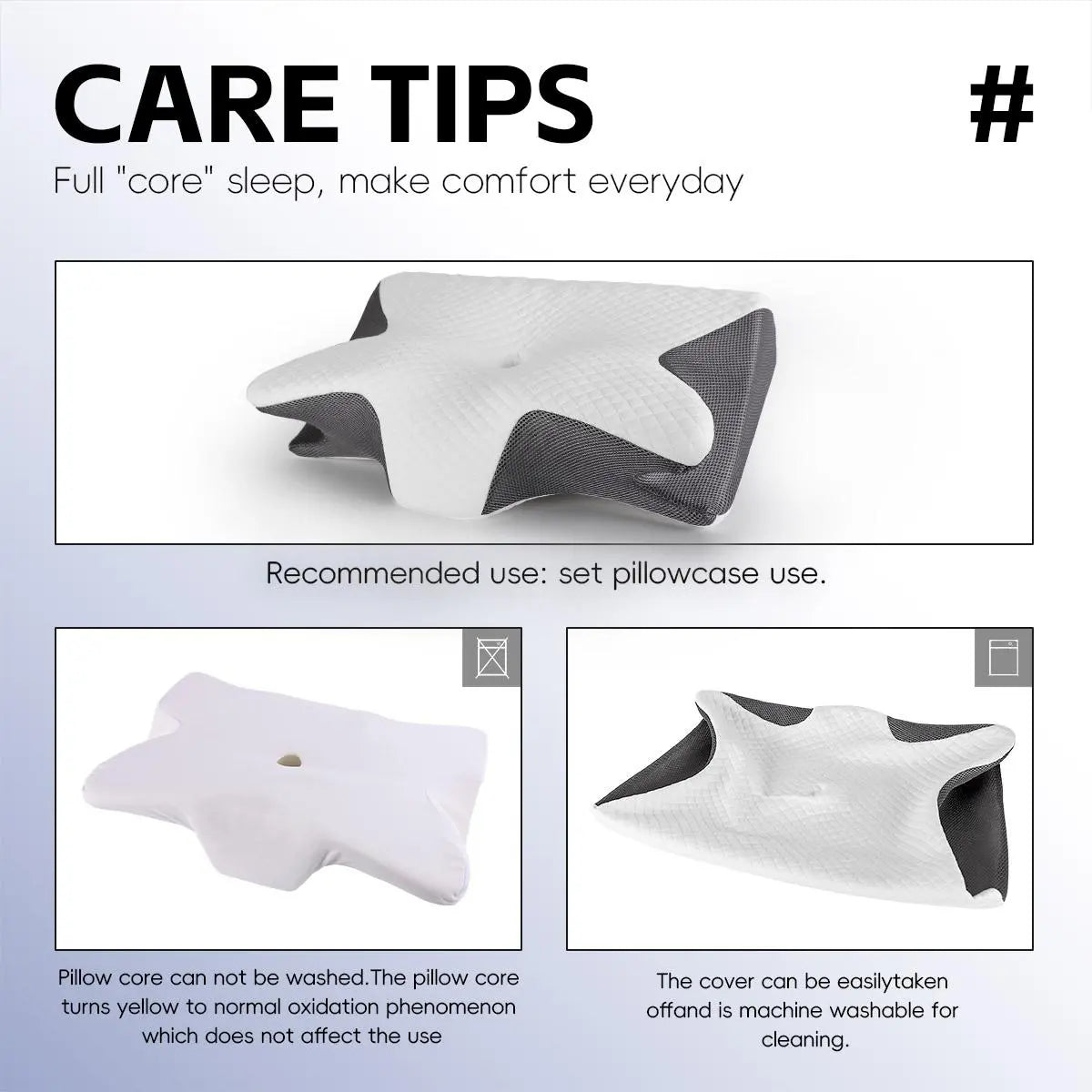 Memory foam soft neck pillow, 1 piece, comfortable neck support pillow