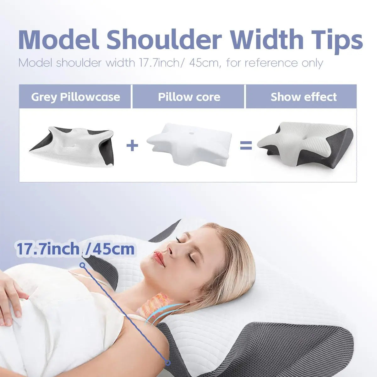 Memory foam soft neck pillow, 1 piece, comfortable neck support pillow